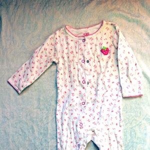 Carters PJ footed onesie baby girl